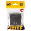 Выключатель 2-кл. СП BRITE ВС10-2-1-БрГ 10А с индик. механизм графит IEK BR-V20-1-10-K53