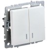 Выключатель 2-кл. СП BRITE ВС10-2-1-БрЖ 10А с индик. механизм жемчуж. IEK BR-V20-1-10-K36