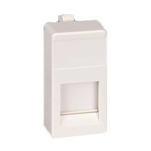 Адаптер на 1 RJ45(12) коннектор узкий шторка Simon27 сл. кость 27087-31