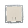Выключатель 2-кл. СП BRITE ВС10-2-1-БрКр 10А с индик. механизм беж. IEK BR-V20-1-10-K10
