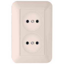 Розетка 1-м СП Прима 10А IP20 без заземл. сл. кость SchE RS10-407-S