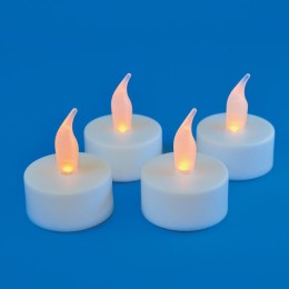 Фигура ULD-F070 WARM WHITE TEACANDLE SET4 "Свеча-таблетка" на батарейках CR2032 (в/к) 1 LED тепл. св