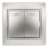 Выключатель 2-кл. СП Plano 10А IP20 1-104-03 250В алюм. Intro Б0053762
