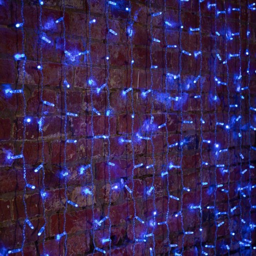 Гирлянда светодиодная "Светодиодный Дождь" 2х1.5м 192LED син. 14Вт 230В IP65 постоян. свечение прово