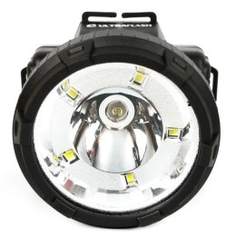 Фонарь аккумуляторный налобный LED5367 LED + 5SMD 1.2Вт 2 режима 220В пластик. черн. (бокс) Ultrafla