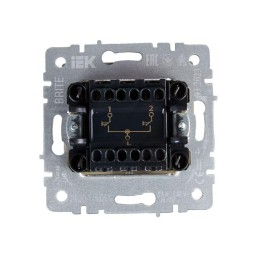 Выключатель жалюзи СП BRITE ВС10-1-5-БрА 10А механизм алюм. IEK BR-V15-0-10-K47