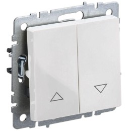 Выключатель жалюзи СП BRITE ВС10-1-5-БрБ 10А механизм бел. IEK BR-V15-0-10-K01