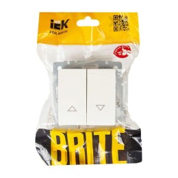 Выключатель жалюзи СП BRITE ВС10-1-5-БрБ 10А механизм бел. IEK BR-V15-0-10-K01
