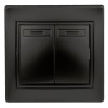 Выключатель 2-кл. 2мод. СП Plano 10А IP20 1-104-05 250В антрацит Intro Б0053765