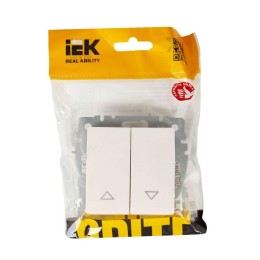 Выключатель жалюзи СП BRITE ВС10-1-5-БрЖ 10А механизм жемчуж. IEK BR-V15-0-10-K36