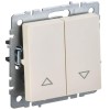 Выключатель жалюзи СП BRITE ВС10-1-5-БрКр 10А механизм беж. IEK BR-V15-0-10-K10