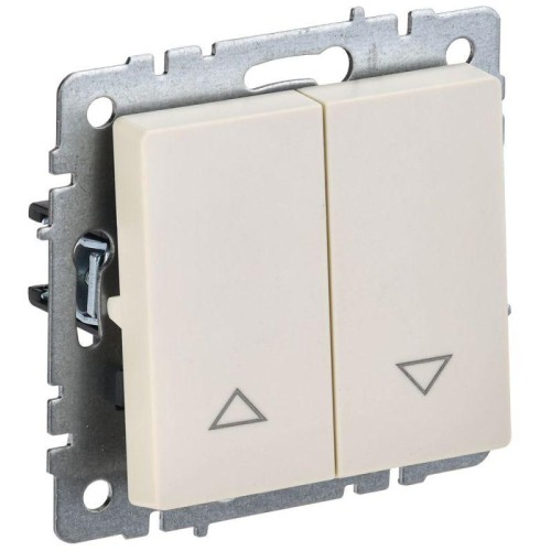 Выключатель жалюзи СП BRITE ВС10-1-5-БрКр 10А механизм беж. IEK BR-V15-0-10-K10