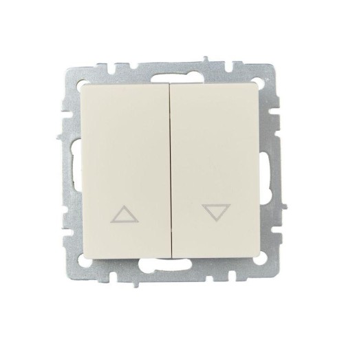 Выключатель жалюзи СП BRITE ВС10-1-5-БрКр 10А механизм беж. IEK BR-V15-0-10-K10