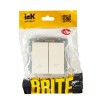 Выключатель жалюзи СП BRITE ВС10-1-5-БрКр 10А механизм беж. IEK BR-V15-0-10-K10