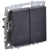 Выключатель жалюзи СП BRITE ВС10-1-5-БрЧ 10А механизм черн. IEK BR-V15-0-10-K02