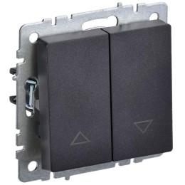 Выключатель жалюзи СП BRITE ВС10-1-5-БрЧ 10А механизм черн. IEK BR-V15-0-10-K02