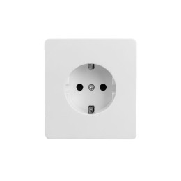 Розетка 1-м СП ROUND MIELE 16А с заземл. защ. шторки перламутр Kranz KR-78-0701-1
