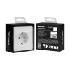 Розетка 1-м СП ROUND MIELE 16А с заземл. защ. шторки перламутр Kranz KR-78-0701-1