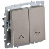 Выключатель жалюзи СП BRITE ВС10-1-5-БрШ 10А механизм шампань IEK BR-V15-0-10-K37