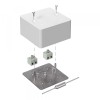 Коробка огнестойкая для кабель-канала 40-0460-FR2.5-4-П Е15-Е60 (латунь) с термопредохранителем RAL9