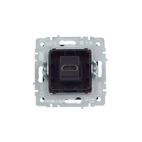 Розетка СП BRITE HDMI РHDMI-0-БрА механизм алюм. IEK BR-H10-K47