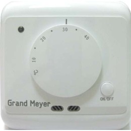 Термостат механический MST-2 16А 3.6кВт датчик пола; воздуха бел. Grand Meyer