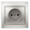Розетка 1-м СП Plano 1-201-03 16А IP20 250В 2P алюм. Intro Б0053863