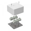 Коробка огнестойкая для кабель-канала 40-0460-FR2.5-12 Е15-Е60 (латунь) RAL9003 85х85х45 (44 шт/кор)