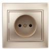 Розетка 1-м СП Plano 1-201-04 16А IP20 250В 2P шампань Intro Б0053865
