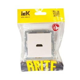 Розетка СП BRITE HDMI РHDMI-0-БрЖ механизм жемчуж. IEK BR-H10-K36