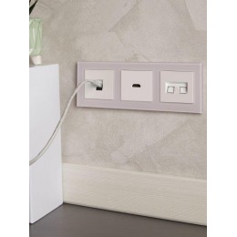 Розетка СП BRITE HDMI РHDMI-0-БрЖ механизм жемчуж. IEK BR-H10-K36