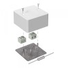 Коробка огнестойкая для кабель-канала 40-0460-FR6.0-4-П Е15-Е60 (латунь) с термопредохранителем RAL9