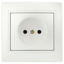 Розетка 1-м СП Plano 1-201-06 16А IP20 250В 2P перламутр Intro Б0053869