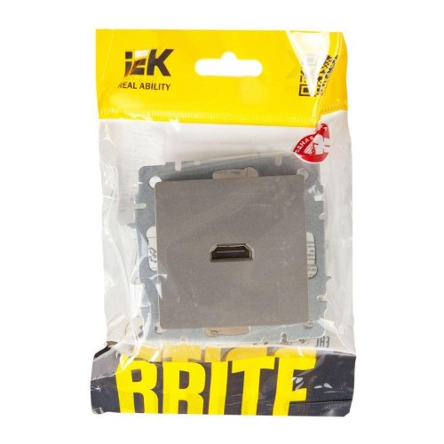 Розетка СП BRITE HDMI РHDMI-0-БрС механизм сталь IEK BR-H10-K46