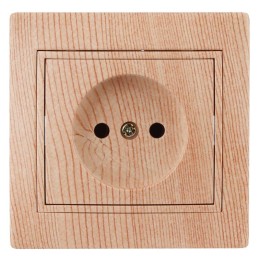 Розетка 1-м СП Plano 1-201-11 16А IP20 250В 2P сосна Intro Б0053872