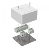 Коробка огнестойкая для кабель-канала 40-0460-FR6.0-10 Е15-Е60 (латунь) RAL9003 85х85х45 (44 шт/кор)