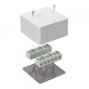 Коробка огнестойкая для кабель-канала 40-0460-FR6.0-12 Е15-Е60 (латунь) RAL9003 85х85х45 (44 шт/кор)