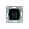 Розетка СП BRITE HDMI РHDMI-0-БрЧ механизм черн. IEK BR-H10-K02