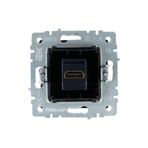 Розетка СП BRITE HDMI РHDMI-0-БрЧ механизм черн. IEK BR-H10-K02