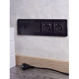 Розетка СП BRITE HDMI РHDMI-0-БрЧ механизм черн. IEK BR-H10-K02