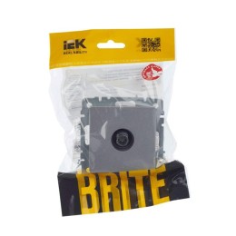 Розетка телевизионная оконечная TV СП Brite РТВ11-0-БрА механизм алюм. IEK BR-A10-O-K47