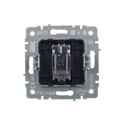 Розетка телевизионная оконечная TV СП Brite РТВ11-0-БрЖ механизм жемчуж. IEK BR-A10-O-K36