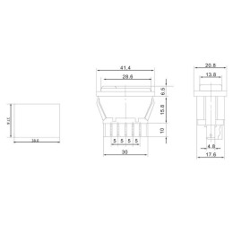 Выключатель клавишный (стеклоподъемника) 12В 20А (5с) (ON)-OFF-(ON) черн. с подсветкой (ASW-02D) Rex