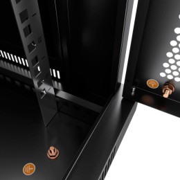 Шкаф монтажный телекоммуникационный напольный SH-05C-22U60/60-BK 19дюйм 22U 600х600х1166мм (ШхГхВ) д