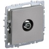 Розетка телевизионная проходная TV СП Brite РТВ10-0-БрС механизм сталь IEK BR-A10-P-K46