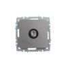 Розетка телевизионная проходная TV СП Brite РТВ10-0-БрС механизм сталь IEK BR-A10-P-K46