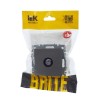Розетка телевизионная проходная TV СП Brite РТВ10-0-БрС механизм сталь IEK BR-A10-P-K46