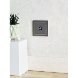 Розетка телевизионная проходная TV СП Brite РТВ10-0-БрС механизм сталь IEK BR-A10-P-K46