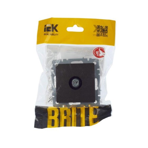 Розетка телевизионная проходная TV СП Brite РТВ10-0-БрТБ механизм бронза IEK BR-A10-P-K45