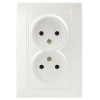 Розетка 2-м СП Plano 1-204-06 16А IP20 250В 2х2P перламутр Intro Б0053912